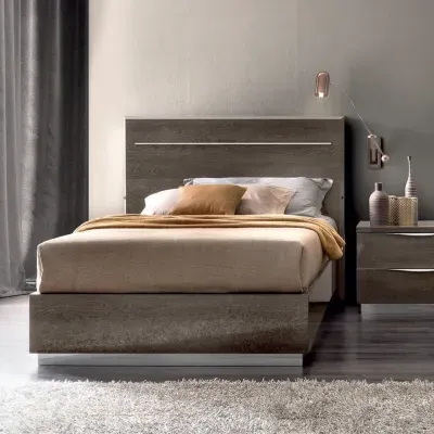 Modum Platinum 4ft Small Bed Frame - Silver Birch image