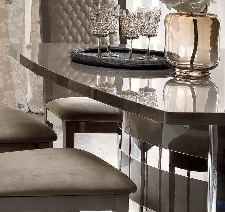 Modum Platinum Butterfly Extending Dining Set - Silver Birch