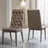 Modum Platinum Italian Capitonne Dining Chair - Silver Birch