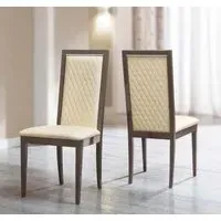 Modum Platinum Italian Rombi Dining Chair - Ivory