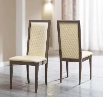 Modum Platinum Italian Rombi Dining Chair - Ivory