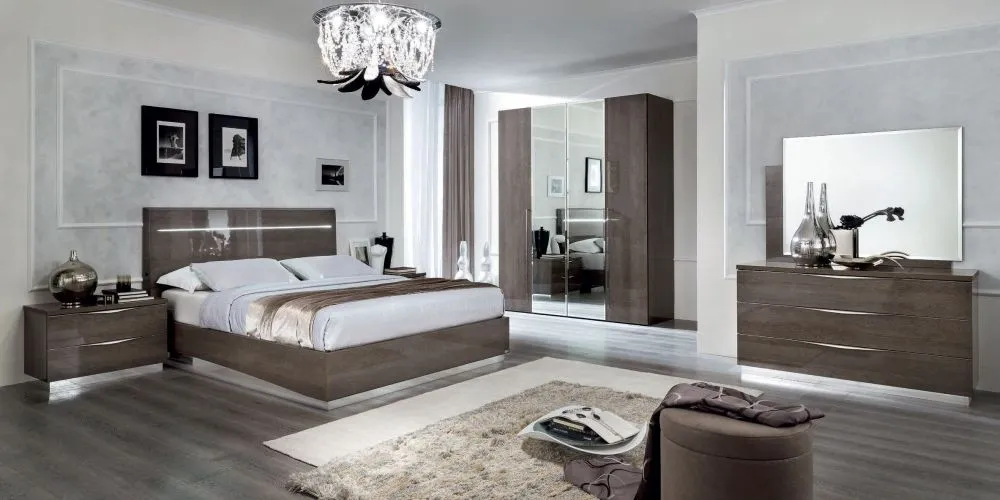 Modum Platinum Italian Wardrobe - Silver Birch