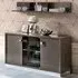 Modum Platinum Slim Medium Buffet Sideboard - Silver