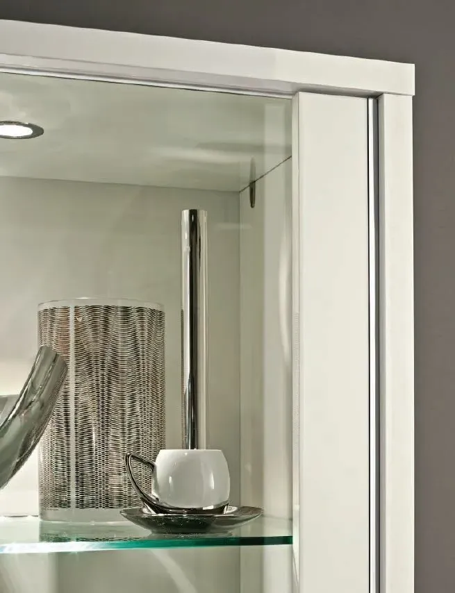 Modum Roma 1 Door Vitrine - White