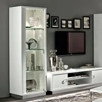 Modum Roma 1 Door Vitrine - White