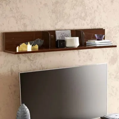 Modum Roma L-Shaped Wall Shelf - Walnut image