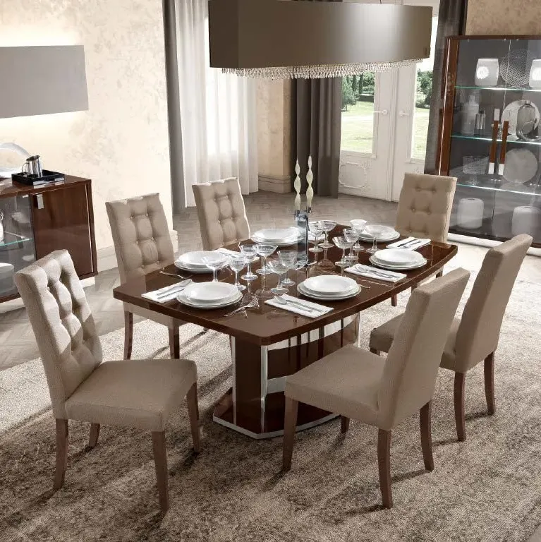 Modum Roma Vermont Dining Chair - Walnut, Leather