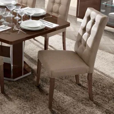 Modum Roma Vermont Dining Chair - Walnut, Leather