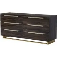Modum Smart 6 Drawer Wide Chest - Walnut