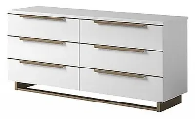 Modum Smart 6 Drawer Wide Chest - White
