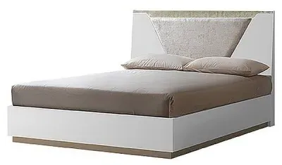 Modum Smart Bed Frame with Fabric Headboard - White