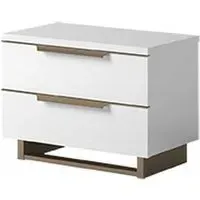 Modum Smart Maxi 2 Drawer Bedside Cabinet - White