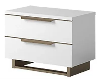 Modum Smart Maxi 2 Drawer Bedside Cabinet - White