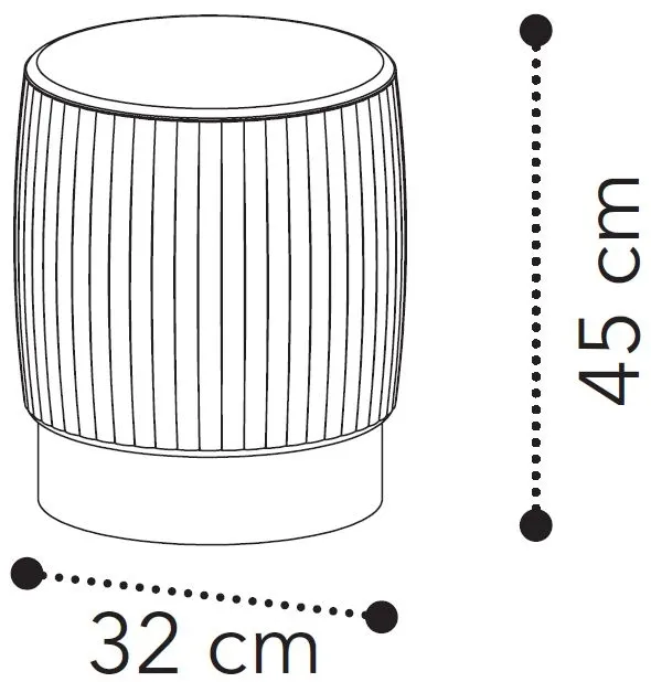 Modum Smart Round Chef Pouf - Beige, Fabric