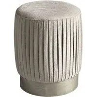 Modum Smart Round Chef Pouf - Beige, Fabric