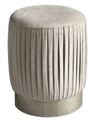 Modum Smart Round Chef Pouf - Beige, Fabric image
