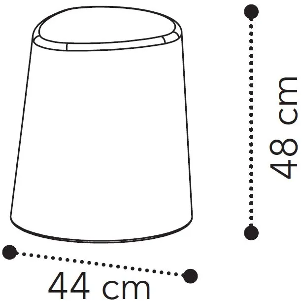 Modum Smart Round Pouf - Beige, Fabric