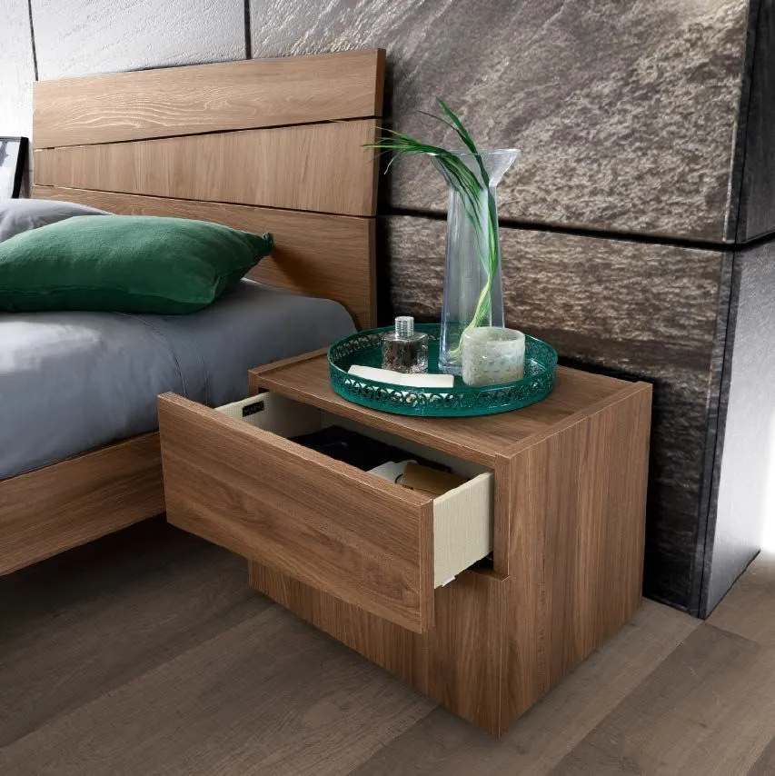 Modum Storm Wooden 2 Drawer Bedside Cabinet