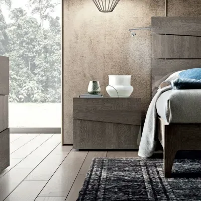 Modum Tekno 2 Drawer Bedside Cabinet - Silver Birch