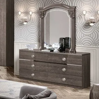 Nabucco 6 Drawer Wide Chest - Silver Birch image