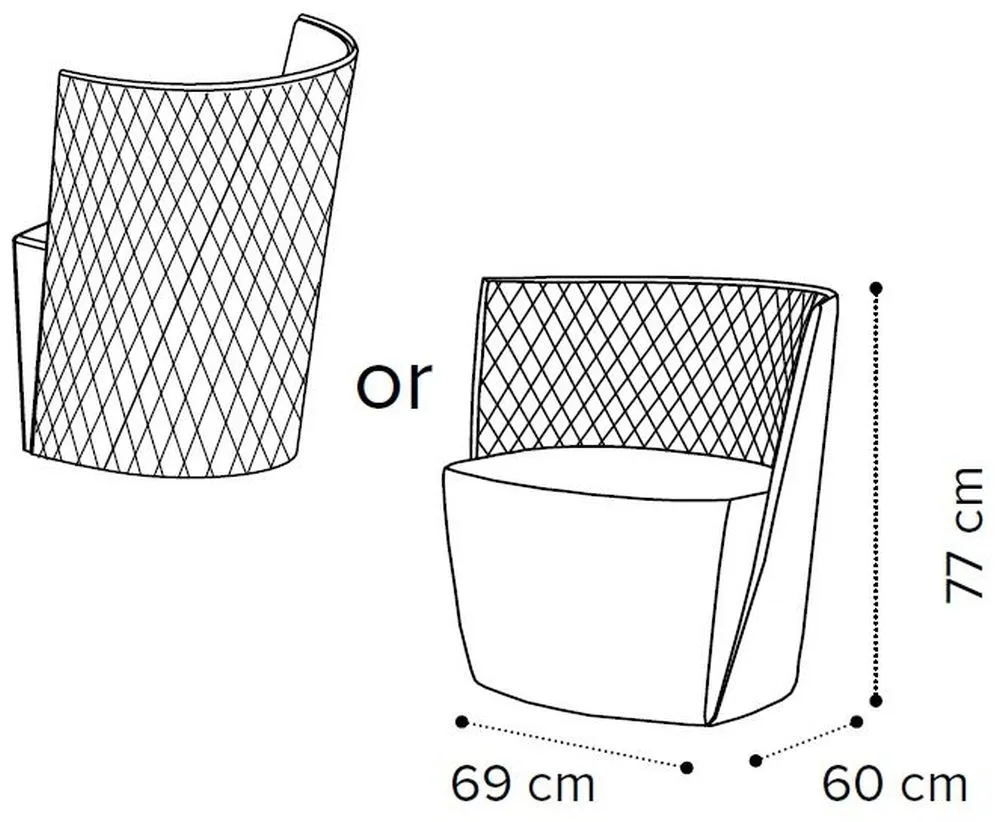 Nabucco Italian Daytona Easychair - Grey