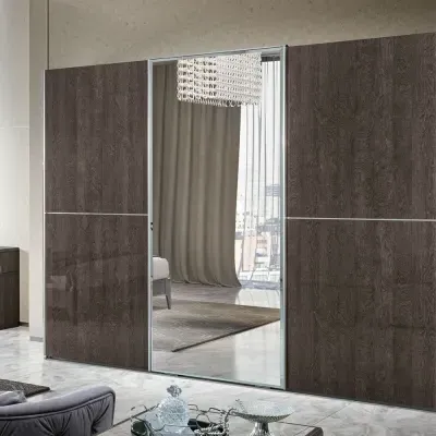 Nabucco Italian Sliding Wardrobe - Silver Birch image
