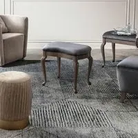 Nabucco Padded Dressing Stool - Silver Birch