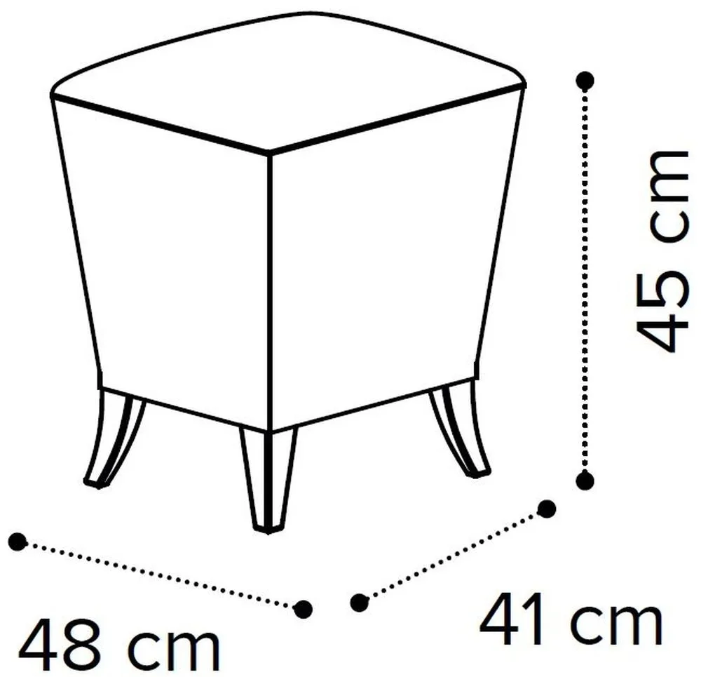 Nabucco Pouf - Blue, Italian Fabric