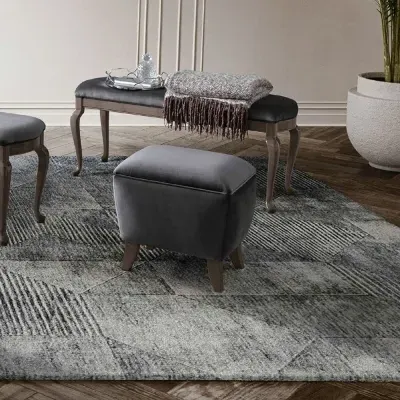 Nabucco Pouf - Blue, Italian Fabric image