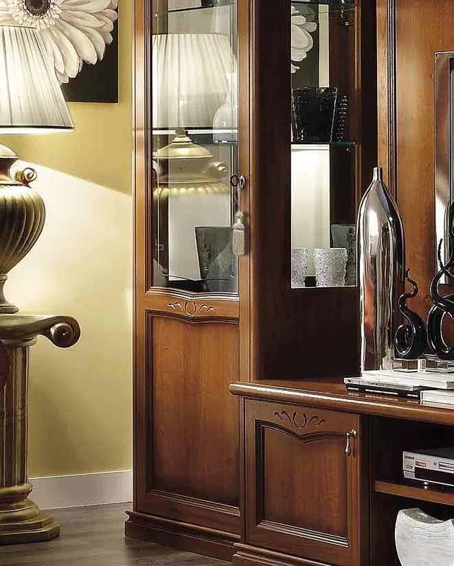 Nostalgia 1 Door Display Cabinet - LHF - Walnut