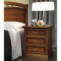Nostalgia 3 Drawer Bedside Cabinet - Walnut