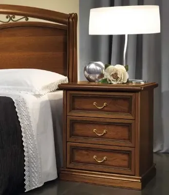 Nostalgia 3 Drawer Bedside Cabinet - Walnut