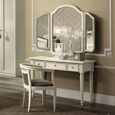 Nostalgia 3 Drawer Dressing Table - Bianco Antico