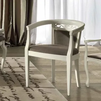 Nostalgia Bedroom Armchair - Bianco Antico, Eco Leather image