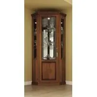 Nostalgia Corner Display Cabinet - Walnut