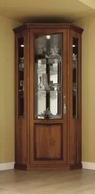 Nostalgia Corner Display Cabinet - Walnut image