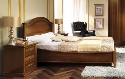 Nostalgia Gendarme Queen Size Bed - Walnut