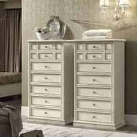 Nostalgia Italian 7 Drawer Tall Chest - Bianco Antico