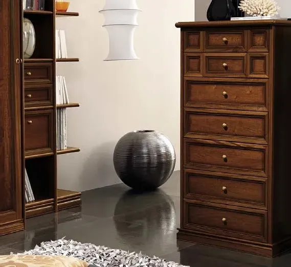 Nostalgia Italian 7 Drawer Tall Chest - Walnut