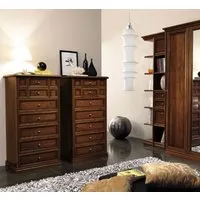 Nostalgia Italian 7 Drawer Tall Chest - Walnut