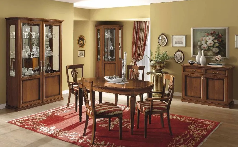 Nostalgia Oval Extending Dining Set with 4 Chairs - Walnut