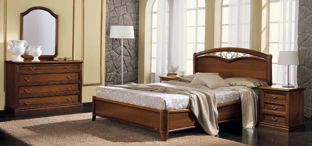 Nostalgia Queen Size Bed Frame - Walnut