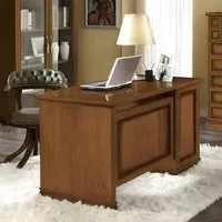 Nostalgia Single Pedestal Computer Desk - Walnut