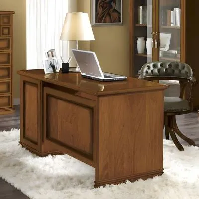 Nostalgia Single Pedestal Computer Desk - Walnut image