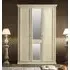 Siena 3 Door Wardrobe with Mirror - Ivory
