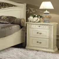 Siena 3 Drawer Bedside Cabinet - Ivory
