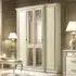 Siena 4 Door Wardrobe with Mirrors - Ivory