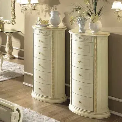 Siena 6 Drawer Tall Chest - Ivory image