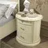 Siena Oval 3 Drawer Bedside Cabinet - Ivory