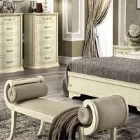 Torriani Curved Bench - Ivory